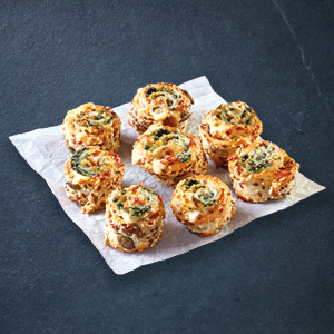 Mehrkorn Pizzabrötchen Spinat & Feta
